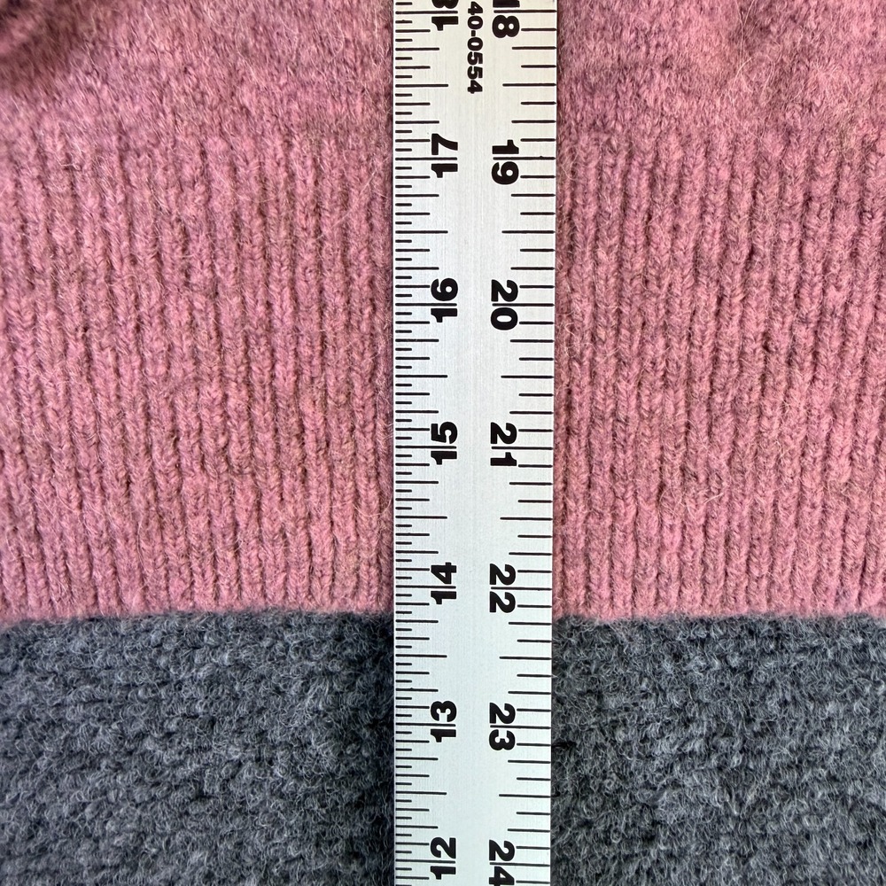 Madewell Dillon Pullover Sweater‎ Womens 2XS Heather Loganberry Ribbed Mock Neck - Picture 4 of 9